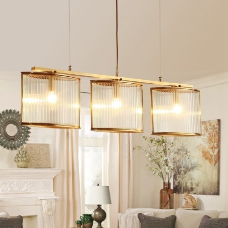 3 Light Retro Rustic Luxury Brass Pendant Lamp Chandelier with Glass Shade 3 Light Retro Rustic Luxury Brass Pendant Lamp Chandelier with Glass Shade