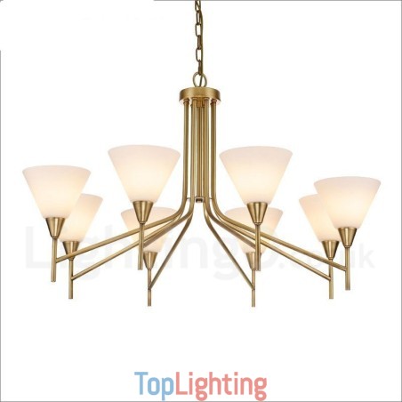 8 Light Retro Rustic Luxury Brass Pendant Lamp Chandelier with Glass Shade 8 Light Retro Rustic Luxury Brass Pendant Lamp Chandelier with Glass Shade