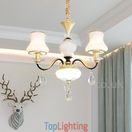 3 Light Retro Rustic Luxury Crystal Pendant Lamp Chandelier with Glass Shade 3 Light Retro Rustic Luxury Crystal Pendant Lamp Chandelier with Glass Shade