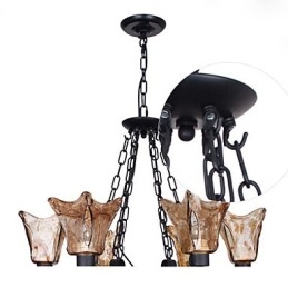 Chandelier 6 Lights Glass Traditional Classic Vintage