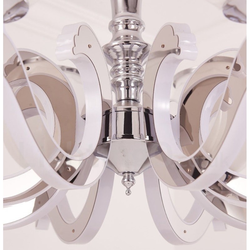 6 Light Modern Contemporary Luxury Pendant Lamp Chandelier with Glass Shade