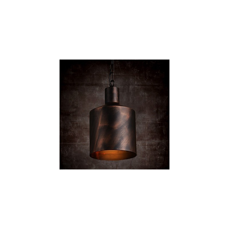 Chandelier Rustic Lodge Drum Metal Pendant Light
