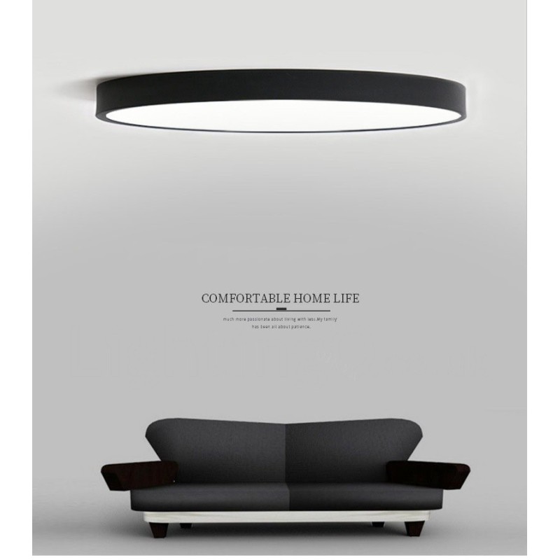 Ultra Thin Dimmable Modern Contemporary Nordic Style Flush Mount Ceiling Lights with Acrylic Shade with Remote Control Also Can Be Used As Wall Light