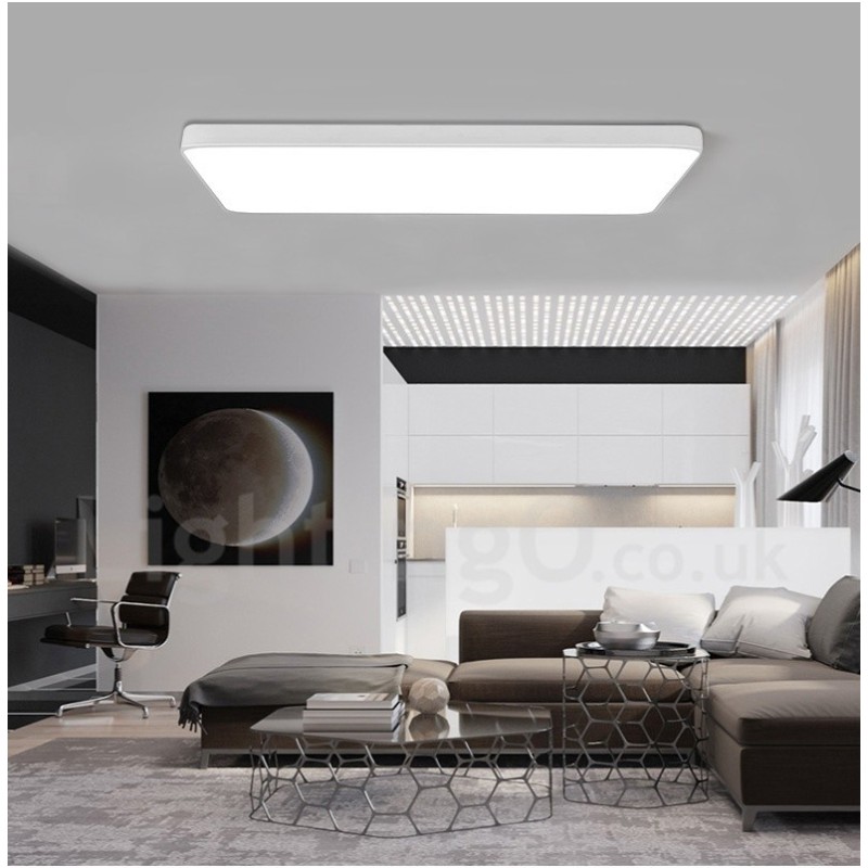 Dimmable Modern Contemporary Nordic Style Flush Mount Ceiling Lights with Acrylic Shade with Remote Control