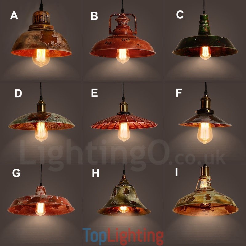 1 Light Rustic Lodge Retro Vintage Pendant Light Loft