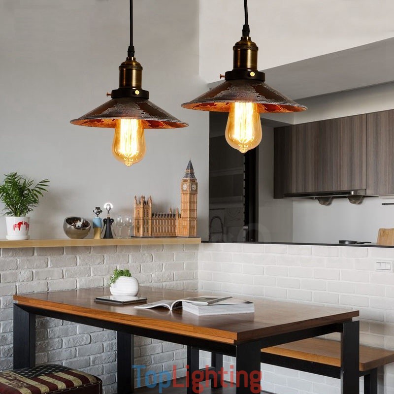 1 Light Rustic Lodge Retro Vintage Pendant Light Loft