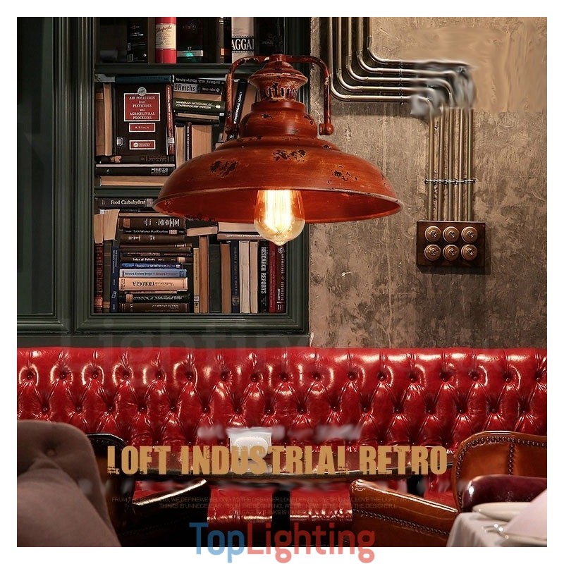 1 Light Rustic Lodge Retro Vintage Pendant Light Loft