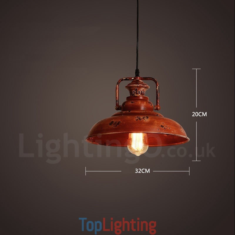 1 Light Rustic Lodge Retro Vintage Pendant Light Loft