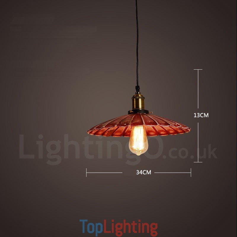 1 Light Rustic Lodge Retro Vintage Pendant Light Loft