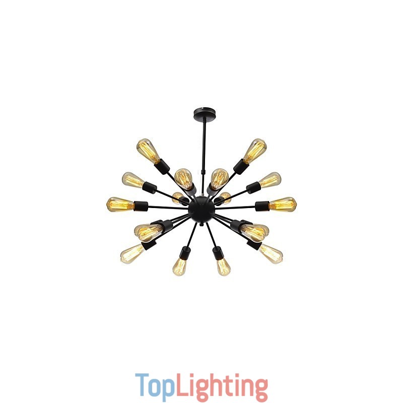 North American Style Minimalist Radial 18 Light Chandelier