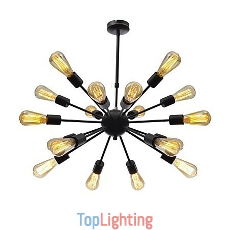 North American Style Minimalist Radial 18 Light Chandelier North American Style Minimalist Radial 18 Light Chandelier