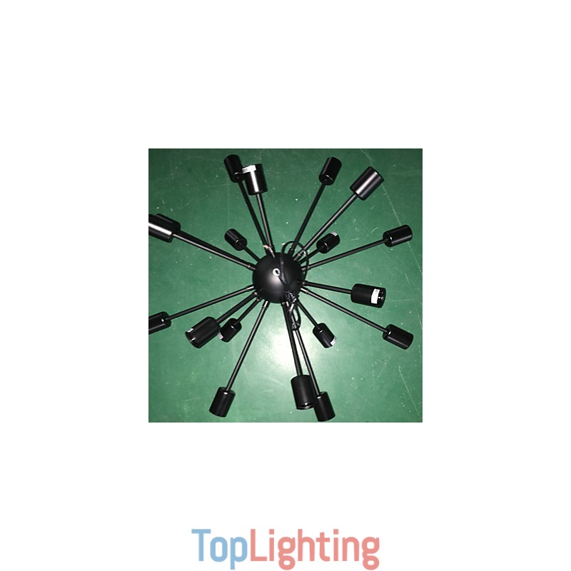 North American Style Minimalist Radial 18 Light Chandelier