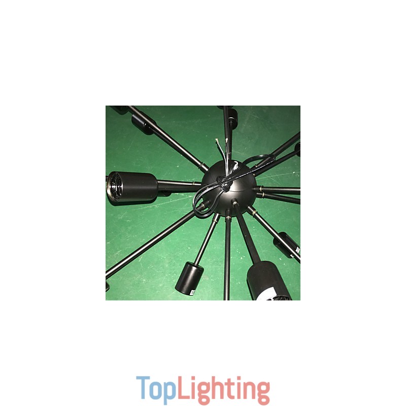 North American Style Minimalist Radial 18 Light Chandelier
