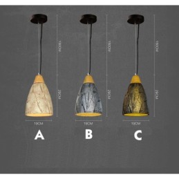1 Light Cement Modern Contemporary Pendant Light Ceiling Lamp