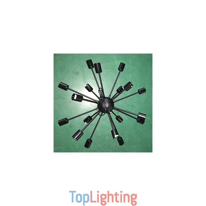 North American Style Minimalist Radial 18 Light Chandelier