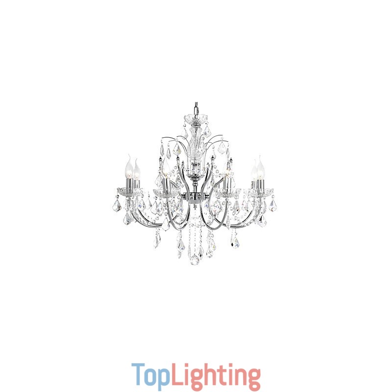 Elegant Crystal Chandelier with 8 Lights