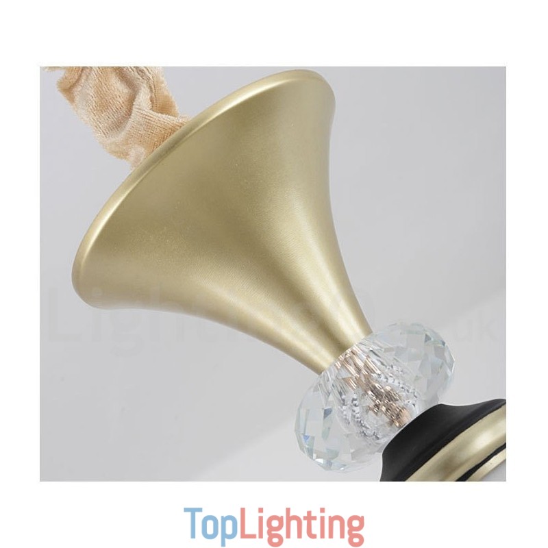 Modern Contemporary Retro Luxury Crystal Pendant Lamp Chandelier with Glass Shade