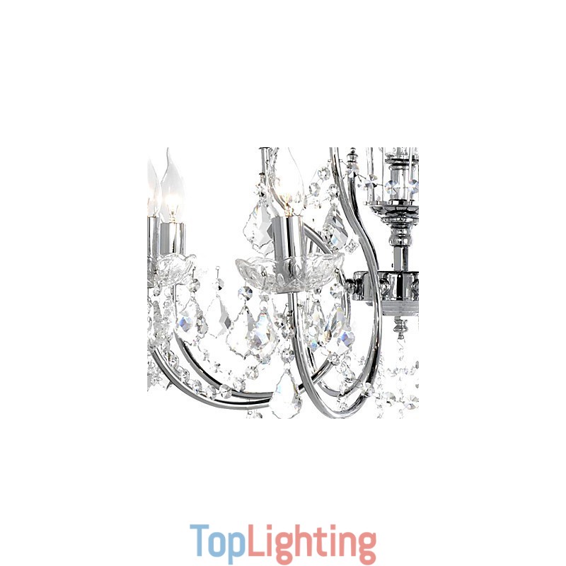 Elegant Crystal Chandelier with 8 Lights