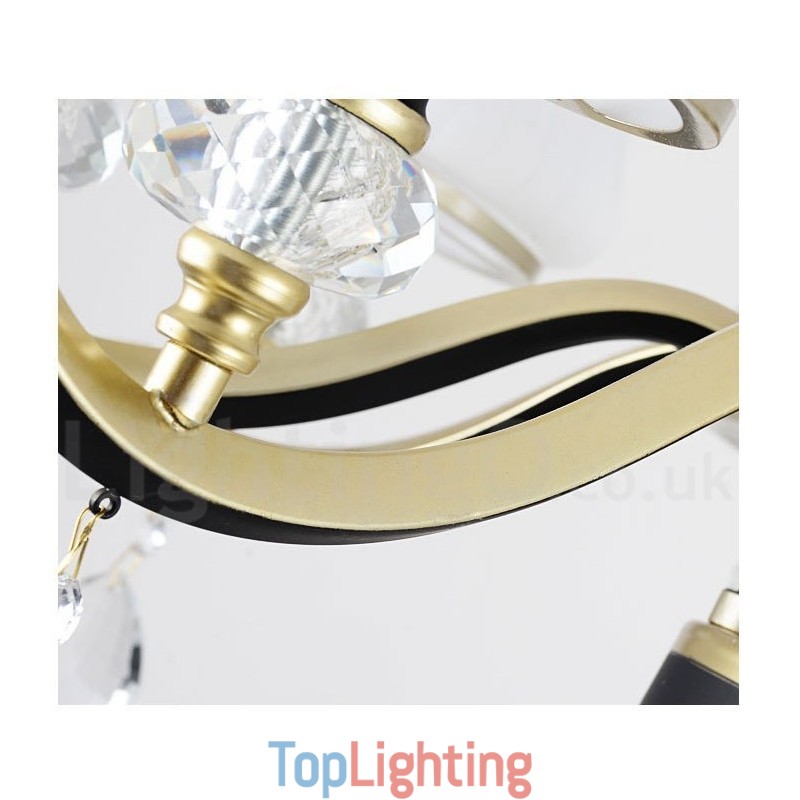 Modern Contemporary Retro Luxury Crystal Pendant Lamp Chandelier with Glass Shade