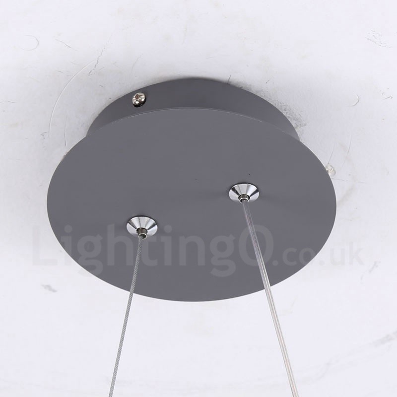 Modern Contemporary 1 Light Acrylic Pendant Light with Steel Shade