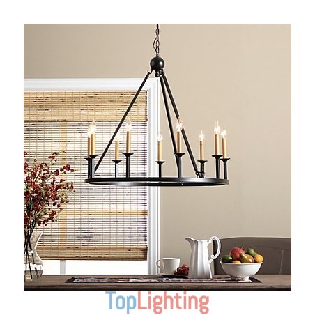 Country Mini Style Painting Metal Chandelier Country Mini Style Painting Metal Chandelier