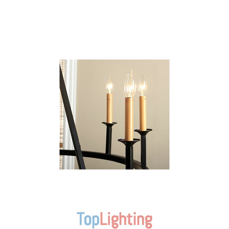 Country Mini Style Painting Metal Chandelier