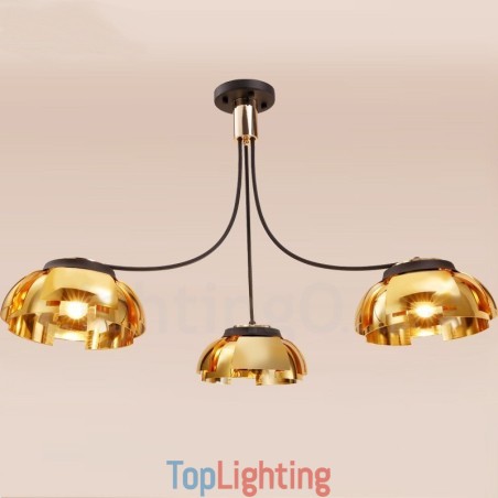 Modern Contemporary 3 Light Steel Chandelier with Acrylic Shade Modern Contemporary 3 Light Steel Chandelier with Acrylic Shade