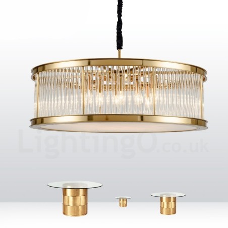 Modern Contemporary 8 Light Steel Pendant Light with Crystal Acrylic Shade Modern Contemporary 8 Light Steel Pendant Light with Crystal Acrylic Shade