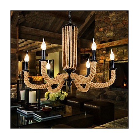 Retro Rope Chandelier Iron lamp Retro Rope Chandelier Iron lamp