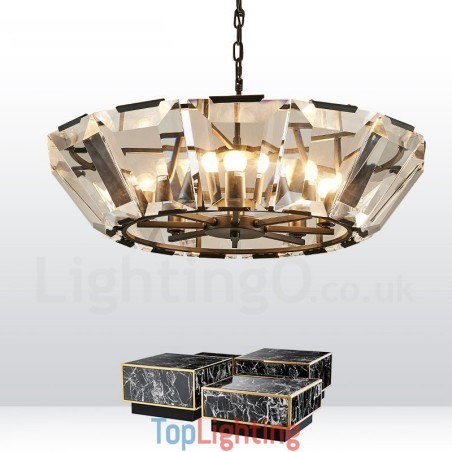 Modern Contemporary 8 Light Steel Pendant Light with CrystalGlass Shade Modern Contemporary 8 Light Steel Pendant Light with CrystalGlass Shade