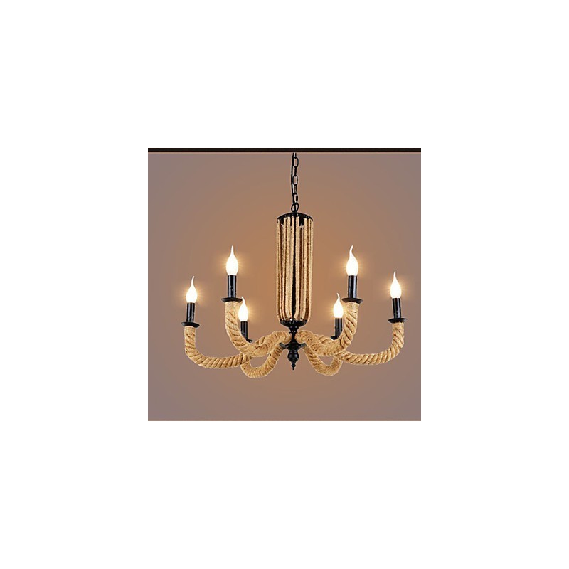 Retro Rope Chandelier Iron lamp