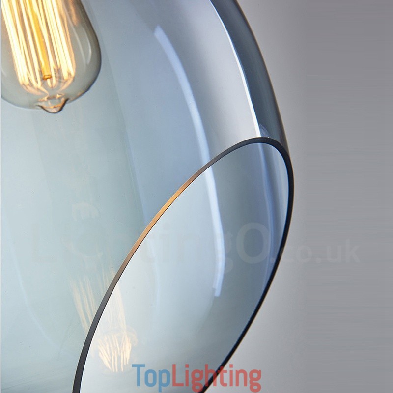 Modern Contemporary 1 Light Glass Pendant Light with Glass Shade