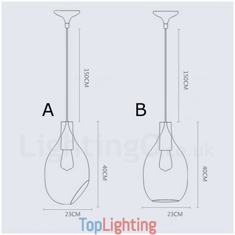 Modern Contemporary 1 Light Glass Pendant Light with Glass Shade
