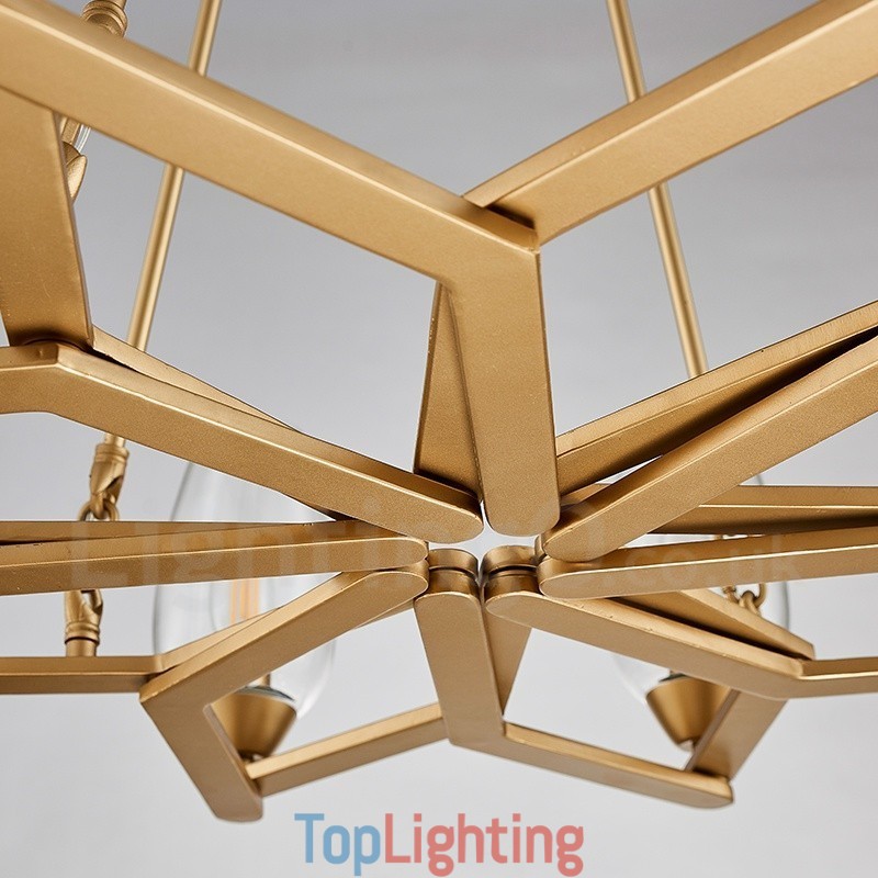 Modern Contemporary 10 Light Steel Pendant Light with Glass Shade