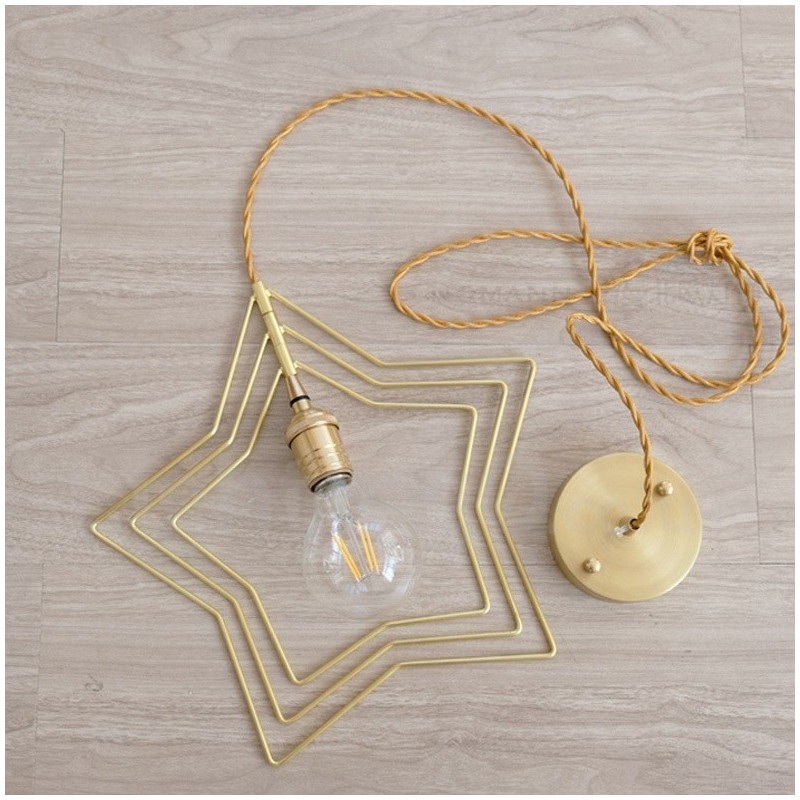 Modern Contemporary 1 Light Brass Pendant Light with Shade