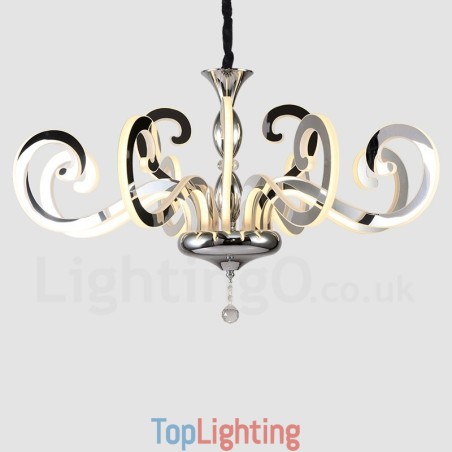 Modern Contemporary 12 Light Steel Chandelier with Acrylic Shade Modern Contemporary 12 Light Steel Chandelier with Acrylic Shade