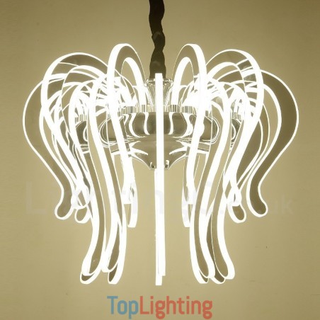 Modern Contemporary 20 Light Steel Chandelier with Acrylic Shade Modern Contemporary 20 Light Steel Chandelier with Acrylic Shade