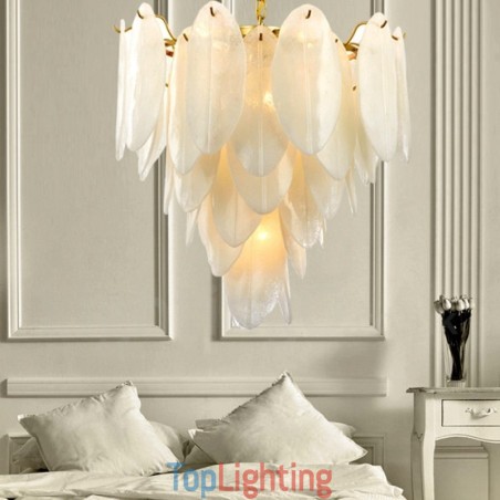 Modern Contemporary 6 Light Steel Pendant Light with Glass Shade Modern Contemporary 6 Light Steel Pendant Light with Glass Shade