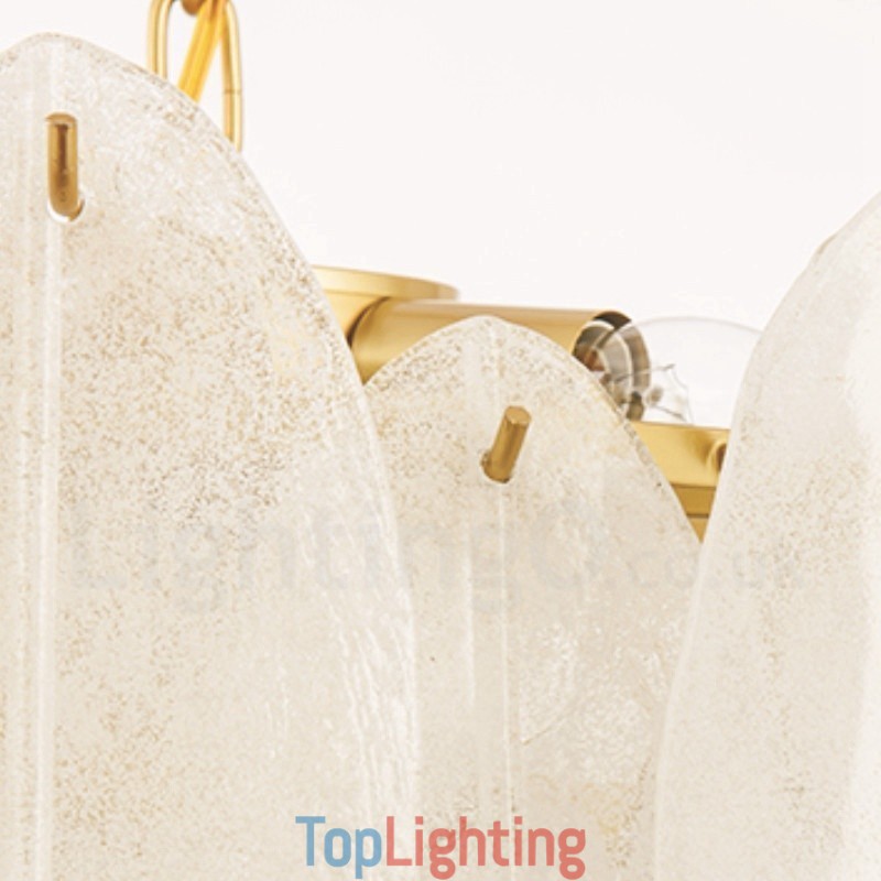 Modern Contemporary 6 Light Steel Pendant Light with Glass Shade