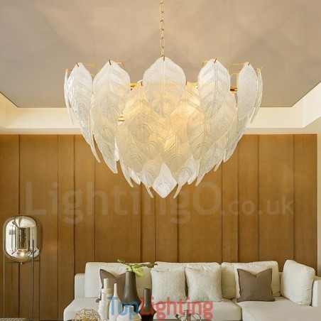 Modern Contemporary 4 Light Steel Pendant Light with Glass Shade Modern Contemporary 4 Light Steel Pendant Light with Glass Shade