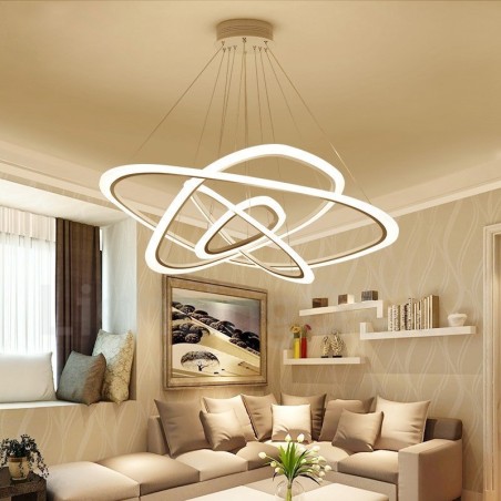 Dimmable With Remote Control Modern Contemporary 4 Light Aluminum Alloy Pendant Light with Acrylic Shade Dimmable With Remote Control Modern Contemporary 4 Light Aluminum Alloy Pendant Light with Acrylic Shade