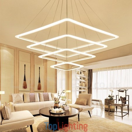 Modern Contemporary 4 Light Aluminum Alloy Pendant Light with Acrylic Shade Modern Contemporary 4 Light Aluminum Alloy Pendant Light with Acrylic Shade