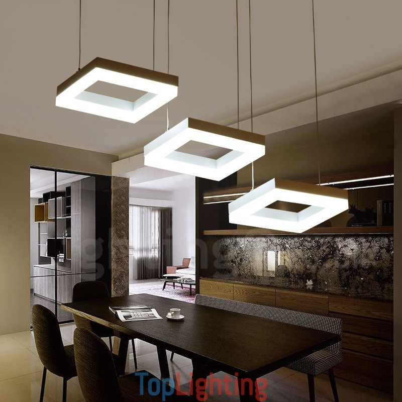 Modern Contemporary 3 Light Aluminum Alloy Pendant Light with Acrylic Shade