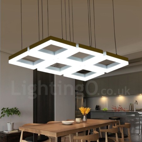 Modern Contemporary 6 Light Aluminum Alloy Pendant Light with Acrylic Shade Modern Contemporary 6 Light Aluminum Alloy Pendant Light with Acrylic Shade