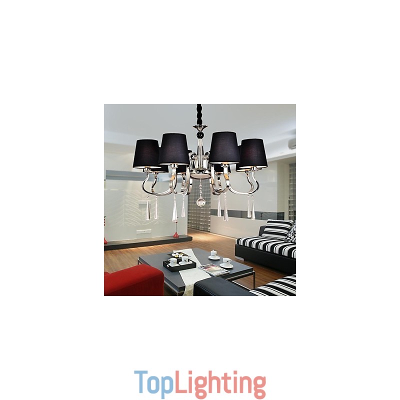 Traditional Classic Nickel Metal Chandelier