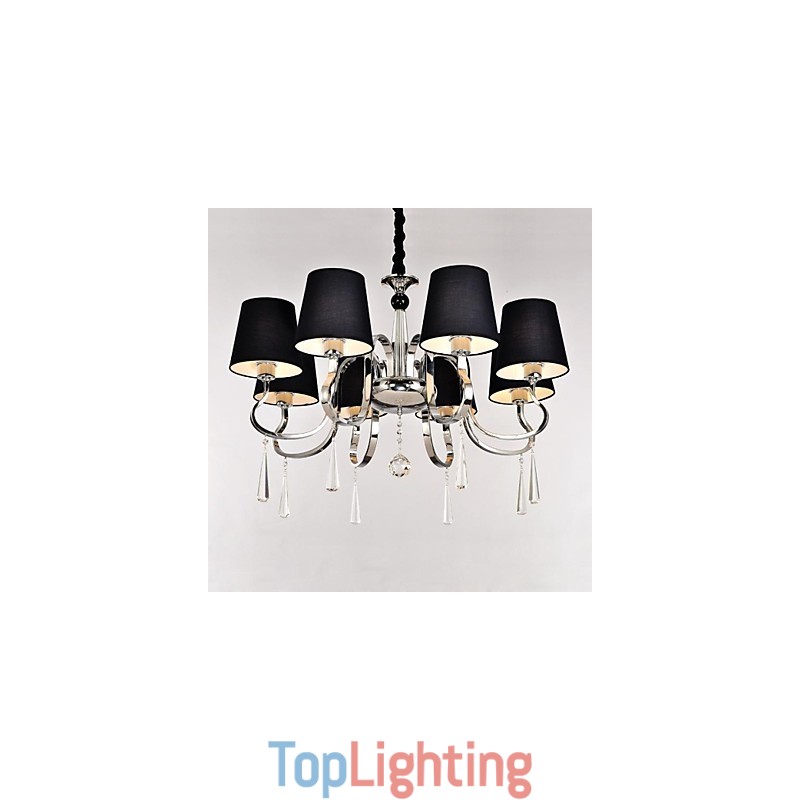 Traditional Classic Nickel Metal Chandelier