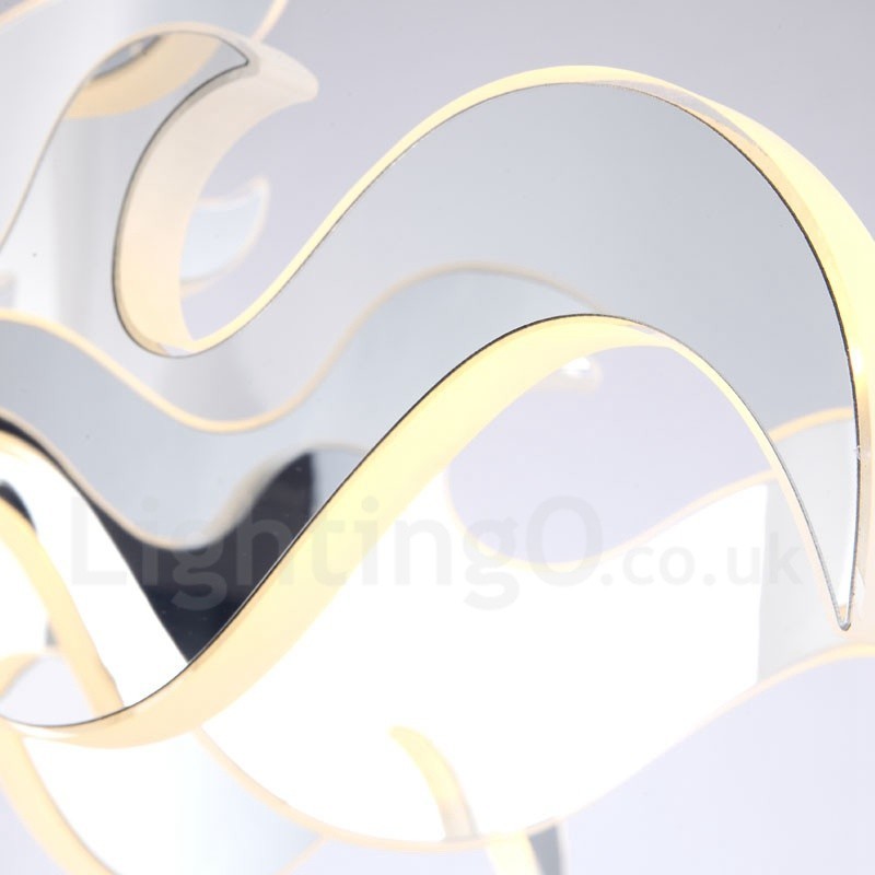 Dimmable Modern Contemporary 12 Light Steel Chandelier with Acrylic Shade