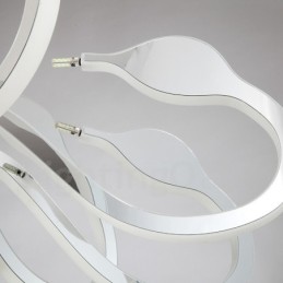 Dimmable Modern Contemporary 12 Light Steel Chandelier with Acrylic Shade