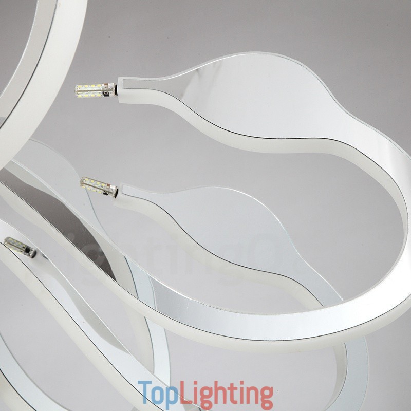 Dimmable Modern Contemporary 8 Light Steel Chandelier with Acrylic Shade