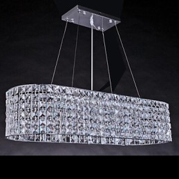 Modern Contemporary Chrome Crystal Chandelier